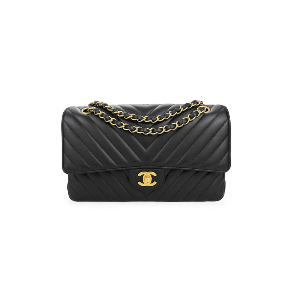 Ch*el classic chevron medium flap
