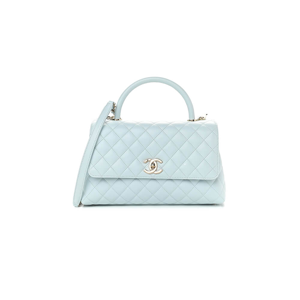 Ch*el coco handle bag small