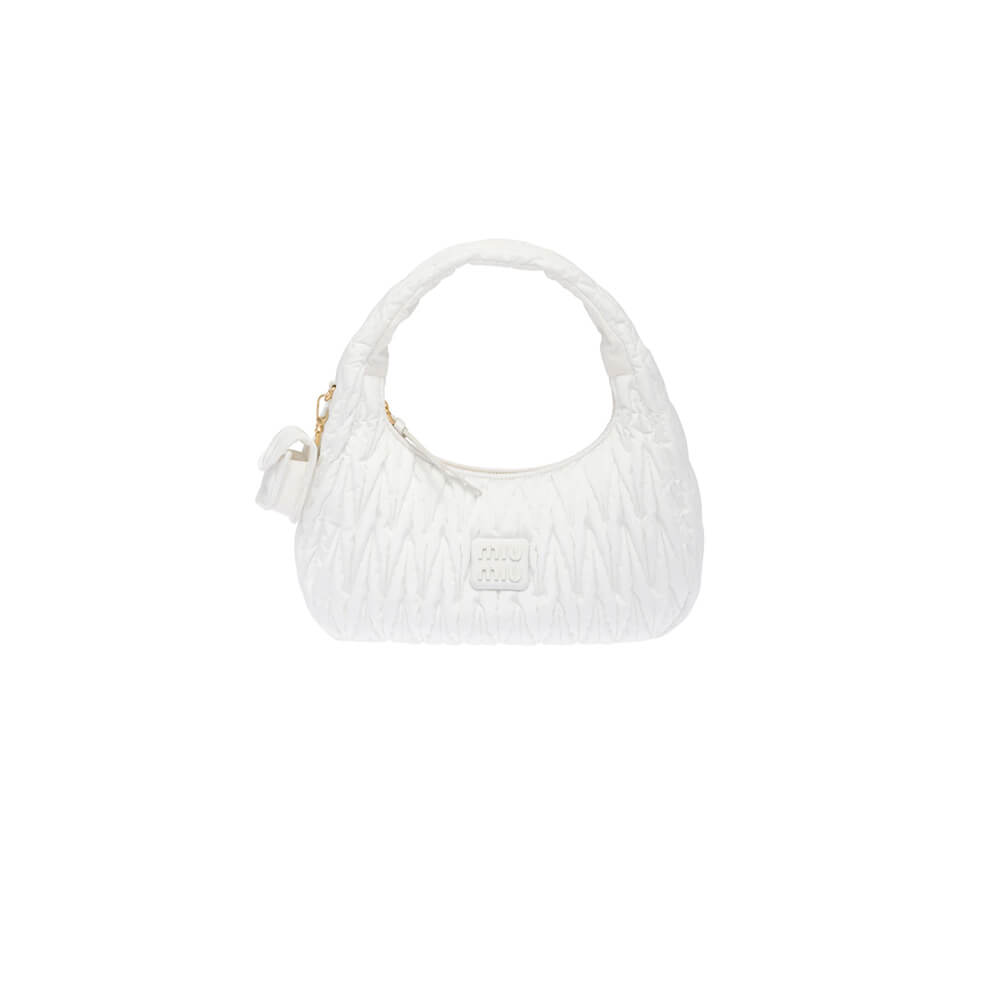 M1v wander matelasse regenerated nylon hobo bag