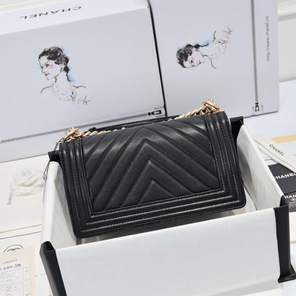 chevron caviar boy Ch*el handbag