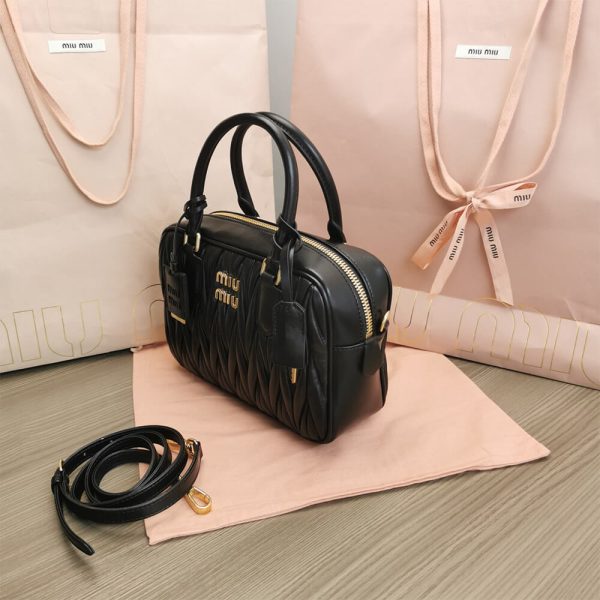 Matelasse nappa leather top-handle bag