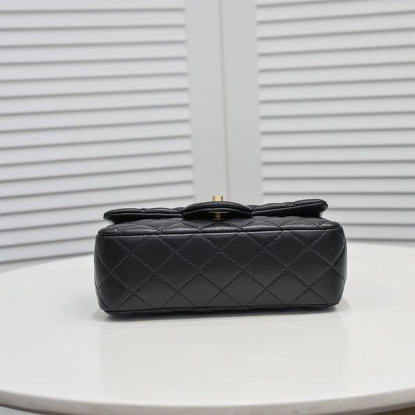 Ch*el mini flap with top handle