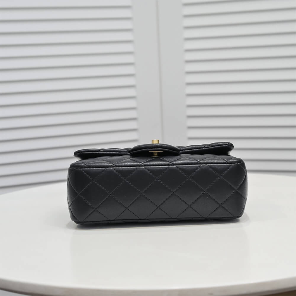 Ch*el mini flap with top handle