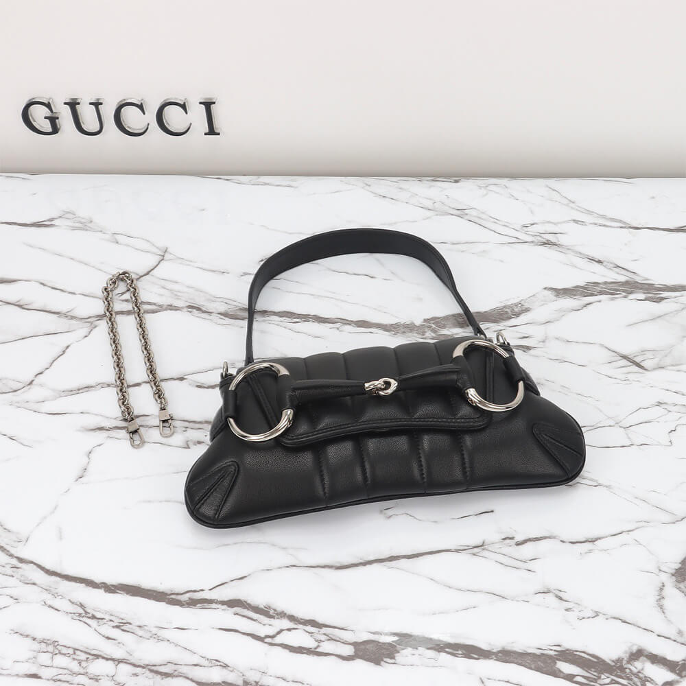 G*u*i horsebit chain small shoulder bag